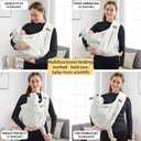 Baby Sling Carrier Newborn, Adjustable Easy Wearing Baby Nursing Warp Sling, New Mom Dad Soft Cotton Baby Front Holder Carrier for Infant Toddler Life Travel Essential Gifts (Yellow Flower)
