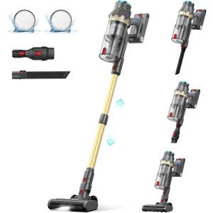 Cordless Vacuum Cleaner, 550W/45Kpa Self-Standing Vacuum Cleaners for Home, up to 60 mins Run Time, Powerful Suction with Touch Screen, Stick Vauum Cleaner for Pet Hair, Carpet, Hardwood Floor