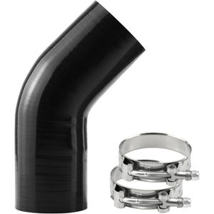 Ucreative 45 Degree Elbow ID: 2.5" (63mm) 4-Ply 5mm Thickness High Performance Silicone Hose Coupler with T-Bolt Clamp
