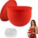 Silicone Bowl Liners for Kitchen Aid Mixer 5 Qt, Mixing Bowl Insert with LidRag,Compatible with Tilt-Head,Replacement Mixer Attachments & Accessories,Dishwasher Safe,for Baking and Cooking