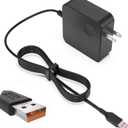 Futurebatt 65W Adapter Charger Cord for Lenovo Yoga 3 Pro, Yoga 700-11ISK 700-14ISK 80QE Yoga 900 900-13ISK Yoga 3 11,3 14 Laptop with USB Cable Power Supply Adapter