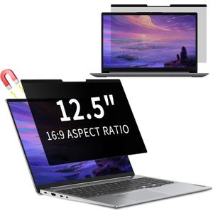Removable Magnetic Privacy Filter for 12.5 inch 16:9, Anti Spy Anti-Glare Laptop Monitor Screen Protector, Blue Light Blocking Film for Notebook 12.5''283 * 166 mm