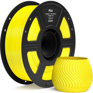 ELEGOO PLA Filament 1.75mm Yellow 1KG, 3D Printer Filament Dimensional Accuracy +/- 0.02mm, 1kg Spool(2.2lbs) Fit Most FDM 3D Printers