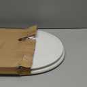 HIGHCRAFT Premium Round Toilet Seat with Slow-Close Design & Adjustable Hinges - Molded Wood Toilet Seat - Fits Standard Round Toilets - Round Seat in White