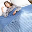 Guohaoi Cooling Blankets for Hot Sleepers,Arc-Chill Q-Max >0.5 Cool Fiber,100% Oeko-Tex Certified,Twin Full Size Lightweight Summer Cool Blanket for Travel/Outdoor Ultra Cold Breathable,60''x90'' (Blue)