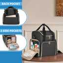 LUXJA Large Medicine Bag with 2 Removable Cases, Medicine Storage Bag with Multiple Storage Sections (Suitable for Travel or Home), Black