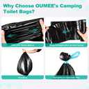 Portable Toilet Bags with Poo Gel Set, 8 Gallon Camping Toilet Bags with Absorbent Gels, Waste Bags, Leak-Proof Trash Bag for Camping Potty, Traveling