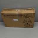 BAYN Metal Christmas Tree Collar, 28-Inch Diameter Base Cover Christmas Tree Ring Stand - Cream