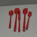 5 Pieces Silicone Spatula Set, Food Grade Rubber Spatula, Upgrade Strong Handle with Ergonomic Grip, Heat Resistant Up to 600F for Nonstick Cookware, Cooking Red
