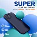 Miracase Compatible with iPhone 15 Case, [Soft Anti-Scratch Microfiber Lining], Liquid Silicone Case Gel Rubber Shockproof Drop Protection Phone Case for iPhone 15, Dark Blue