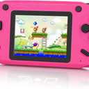 16 Bit Handheld Game for Kids, 3.0'' Large Screen Retro Gaming Player, Preloaded 200 HD Retro Kids Games with 2 Cartridges for Birthday Gift, Video Games for Boys & Girls Aged 4-12(Rose Red)