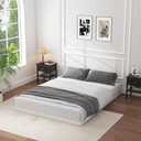 OSASET Low Profile Box Spring King - 3 Inch Box Spring King Heavy Duty Bed Foundation Metal Bed Base Easy Assembly