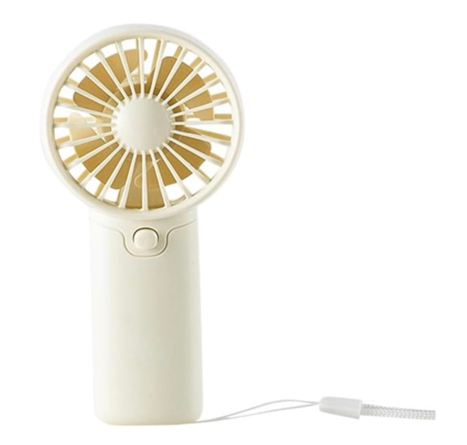 FINEDAYS Handheld Fan,Personal Rechargeable Hand Fan Portable Small Fan with 3 Speeds USB Rechargeable Hand Fan summer electric mini electric fan (White2)