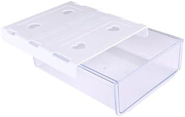 AFIAFTY Self-adhesive Under Desk Drawer Organizer, Table Hidden Slide Out Large Storage Mounted Desktop Pencil Holder Tray Drawers for Office Home School Stationery Kitchen (White) Small Crack