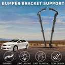 Bumper Support Bracket for Honda Civic Durable No.71593TR0A02/71598TR0A02 | Left and Right Side Rear Bumper Retainer Bracket Hold Mount Black, 1 Pair