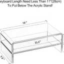 Egchi Acrylic Monitor Stand Riser, 2 Tier Clear Computer Monitor Stand for Home Office Business, PC Desk Stand Monitor Riser for Keyboard Storage, Laptop, Printer and TV Screen -12x7.2x5.12 inches