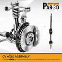 PAROD 666287 AWD CV Axle Assembly Fit for 2008-2013 Nissan Rogue, 2014-2015 Rogue Select Front Right