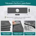 Diatomite Kitchen Faucet Mat - 14Inch Water Absorbing Stone Tray for Sink, Stone Fast-Drying Faucet Mat for Kitchen Counter Sink Accessories (Dark Grey, 14'' x 3.9'')