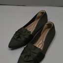 HIULYCENCE Flats for Womens Pointed Toe Ballet Flats with Bow Comfortable Knit Dressy Flats 37