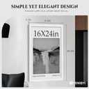 16x24 Poster Frame 4 Pack - White Solid Wood Picture Photo Frame - Woodgrain Series - Room, Office, Gallery, Studio Display - Wall Hanging