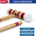 ropoda Six-Player Croquet Set with Wooden Mallets, Colored Balls, Sturdy Carrying Bag for Adults &Kids, Perfect for Lawn,Backyard,Park and More