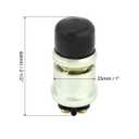 QWORK Engine Start Push Button Switch, 4 Pcs 12V 50A Momentary Start Switch for Car Truck Boat, Black Cap