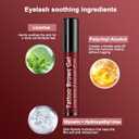 2 x Easy Peel Off Tattoo Eyebrow Gel,Natural Dark Brown Eyebrow Tint, Last Up to 3 Days Waterproof, Transfer-Proof & Sweatproof Formula for All Skin Types-2PCS