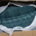 Geelin 48x18 Inch Bench Cushions for Indoor Furniture Chenille Dark Green Velvet Button Tufted Thicken Seat Pad Mat with Memory Foam, Window Floor Sofa Chair Cushion for Living Room Porch Swing
