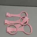4Pcs Baby Playpen Pull up Rings, Pull up Rings for Play Pen, Playpen Accessories for Help Stand Up Walking Training Tool Newborn (Pink)