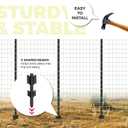 Fence Posts 4 Feet, Heavy Duty Metal Fence Post with U-Channel, Steel Fence U Post for Wire Fencing Steel Post for Yard, Outdoor Wire (Black - Set 15)