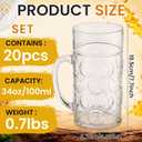 Suclain 20 Pcs Large Plastic Beer Mugs with Handle, 34 Oz German Beer Stein