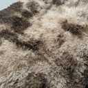 FJZFING Tie-Dyed Coffee Round Rug Ultra-Soft Plush Modern 4x4 Circle Area Rug for Kid's Bedroom, Fluffy Shag Circular Rug for Nursery Room, Non-Slip Home Decor Carpet for Teen's Room