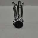 FlagShip Coffee Pod Holder Carousel Stand Storage for Nespresso Vertuoline, Small Size 360-Degree Rotation WIre Metal Black (20 Pods)