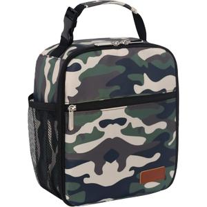 Femuar Lunch Box for Men Women Adults Small Lunch Bag for Office Work Picnic - Reusable Portable Lunchbox, Camouflage