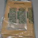 NBEADS 12 Pcs Tan Kraft Paper Bags, Stand Up Gift Bags with Handles and Transparent Window for Candy Cookies Packaging Wedding Christmas Party Store Retail, 10.433.5810.24"