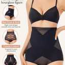 Tummy Control Shapewear Panties for Women Body Shaper Underwear Seamless Shapewear Panty Girdle (Black, XXXL)