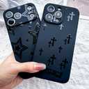 Star Case Designed for iPhone 16 Pro,Fashion Black Stars(Star-16Pro)