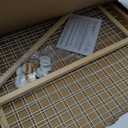 MidWest Homes for Pets Wire Mesh Pet Safety Gate, Dog Gate Expands From 29 - 50 Inches Wide, 44 Inches Tall, Wood, Powder Coated Wire (Large)