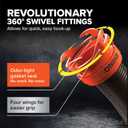 Camco RhinoFLEX 15-Ft RV Sewer Hose Kit - Features Clear Elbow Fitting w/Removable 4-in-1 Adapter - Connects to 3 Slip or 3/3.5/4 NPT Threaded Sewer Connection (39770)