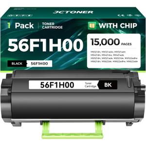 56F1H00 Toner Cartridge Black with Chip Compatible Replacement for MS321dn MS421dn MS421dw MS521dn MS621dn MS622de MX321adn MX321adw MX421ade MX521ade MX521de MX522adhe MX622ade MX622adhe Printer Ink