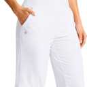 G Gradual Women's 13" Long Swim Board Shorts with Pockets High Waisted Quick Dry Beach Swimming Shorts for Women with Liner (White, L)