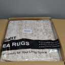 Soalmost 9x12 Area Rugs for Living Room, Non Slip Machine Washable Vintage Rugs, Low Pile Lightweight Large Rug for Bedroom, Dining Room, Home Office Beige