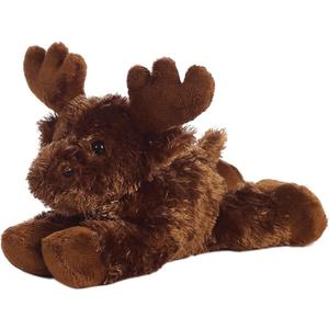 Aurora Adorable Mini Flopsie Maxamoose Stuffed Animal - Playful Ease - Timeless Companions - Brown 8 Inches