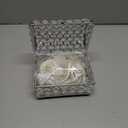 Vicenpal Wedding Lasso Rope and Crystal Jewelry Box Set Lazo para Boda White Lazo Cord with Silver Treasure Chest Box Catholic Unity Cord for Wedding Lasso Tradition Ceremony