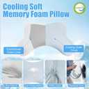 Side Sleeper Pillow with Arm Hole, Ergonomic Memory Foam Cervical Pillow for Neck and Shoulder Pain Relief 2PCS Pillowcase, Ergonomic Knee, Leg, Arm Pillow for Adults