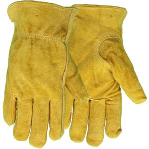 Red Steer 55190 Brown Medium Cowhide Suede Leather Driver's Gloves - Keystone Thumb - Uncoated - 55190- Size M [PRICE is per PAIR]