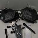 Birdream 2 Pack Bird Feeders for Outdoor Hanging, Retro Pagoda Design Fun Installation Bird Feeder, Attracting Wild Birds Chickadees Goldfinches Cardinals Finches and Sparrows (Black)