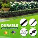 24in(H) x 10.83ft(L) Decorative Garden Fence - Tall Garden Fence Animal Barrier 10 Pack Metal Fence Border Black No Dig Fence Panels Garden Fencing Border for Landscape Patio Yard Outdoor