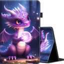 Case for Amazon Fire HD 10 Tablet (7th / 9th Generation, 2017/2019 Release), Slim Folding Stand Cover with Auto Wake/Sleep for Fire HD 10, Purple Dragon Baby (FDH-HD10 2019-4-26)