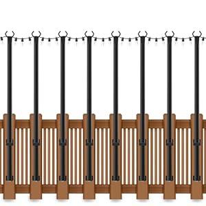 Beizelte 8 Pack 5Ft String Light Poles, Outside String Lights, Outdoor Light Poles, Metal Poles Stand for Patio, Backyard, Deck